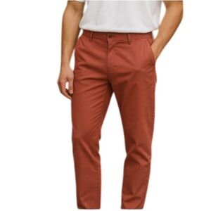 DANIEL Hechter Mens Chino Pants Salmon Pink Straight Leg Pockets *As Is* Size 34